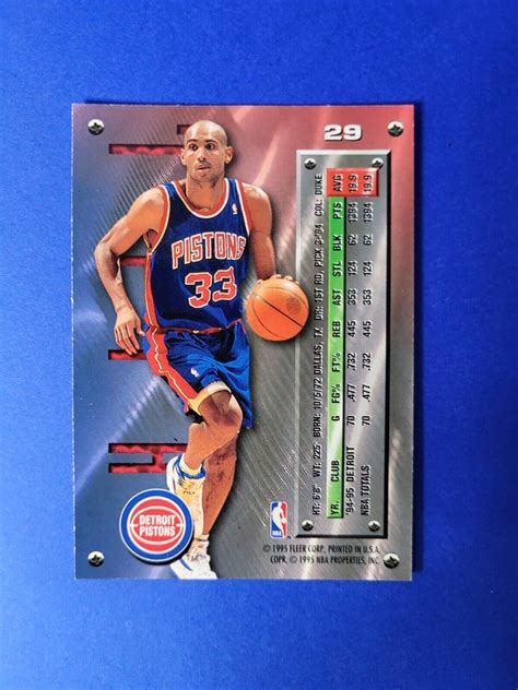 Fleer Metal Basketball Grant Hill Detroit Pistons Hof Ebay