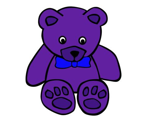 Purple Teddy Bear Clip Art