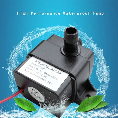 Ultra Quiet Mini Water Pump DC 12V 4 2W 240L H Flow Rate Submersible