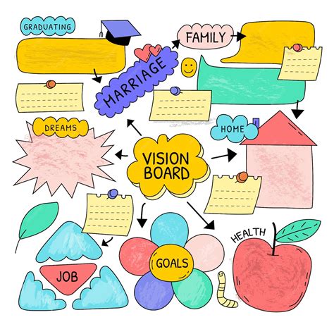 Free Vector Hand Drawn Vision Board Illustration