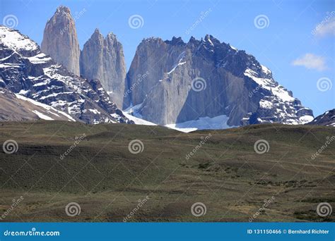cordillera paine  torres del paine national park chile stock photo