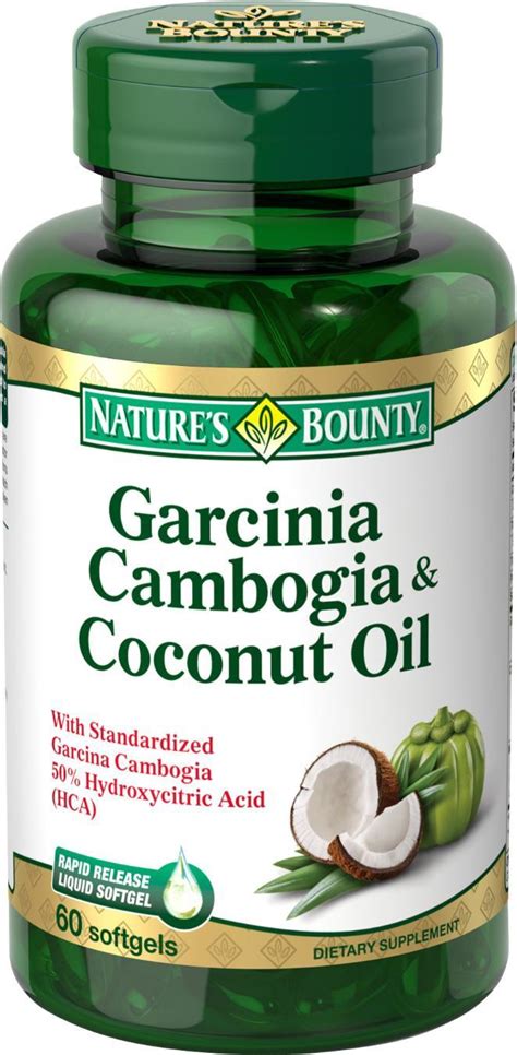 Natures Bounty Garcinia Cambogia Coconut Oil Softgels 1000