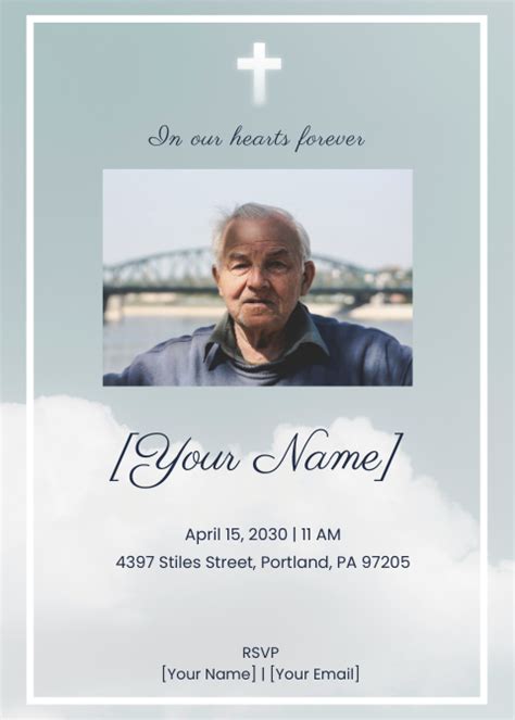 Sample Of Funeral Announcement Invitation Template Edit Online