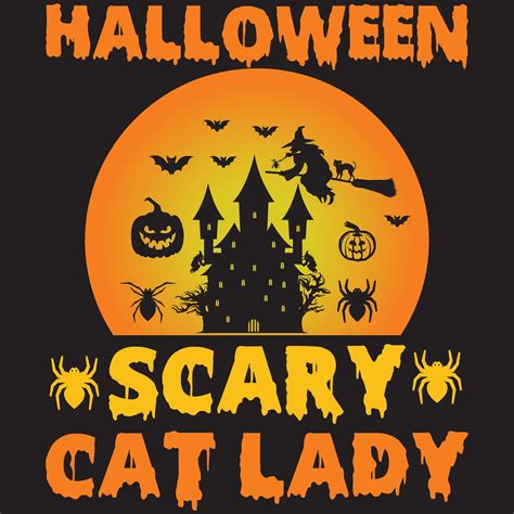 Halloween Scary Cat Lady 14836990 Vector Art At Vecteezy