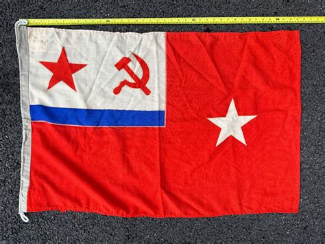 Genuine Soviet Era Russian Navy Fleet Admiral Ship Flag – The Militaria ...