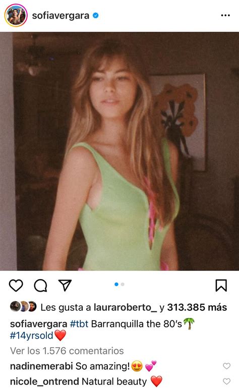 Sofía Vergara Revela Foto A Sus 14 Años Y Paraliza A Sus Seguidores