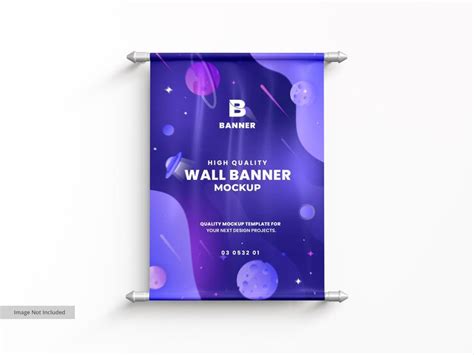 Premium Psd Vertical Hanging Wall Banner Mockup