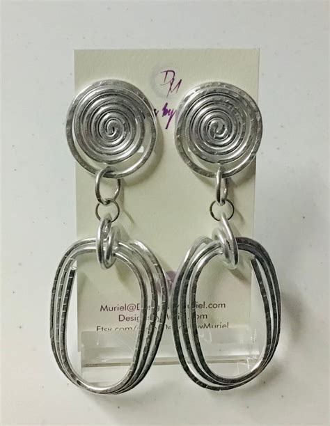 Clip On Aluminum Closed Swirl Earrings Etsy