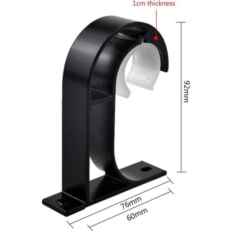 2 Pcs Support de Tringle à Rideau Support Mural pour Tringle à Rideau
