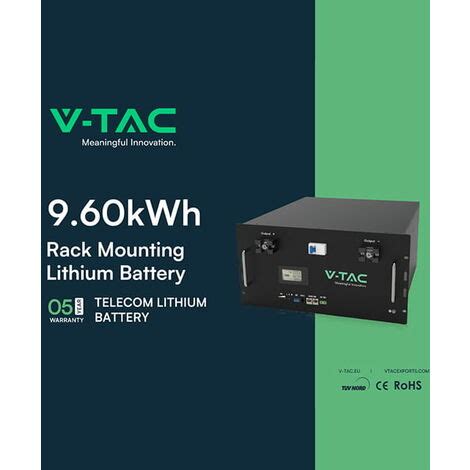 V Tac Batteria Bms Rack Al Litio V Ah Kwh Lunga Durata Per