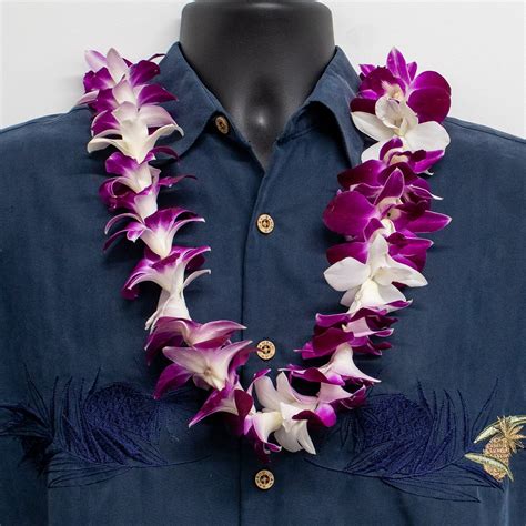 Single Orchid Trace Orchid Lei Made To Order Leilanis Leis