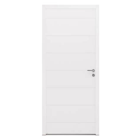 Porte d entrée aluminium Zilten Cytiss 1 Blanc droit poussant 215