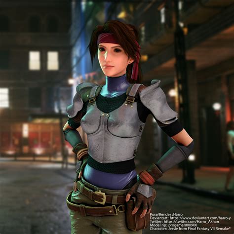 3d Render Jessie Final Fantasy Vii Remake By Harro Y On Deviantart