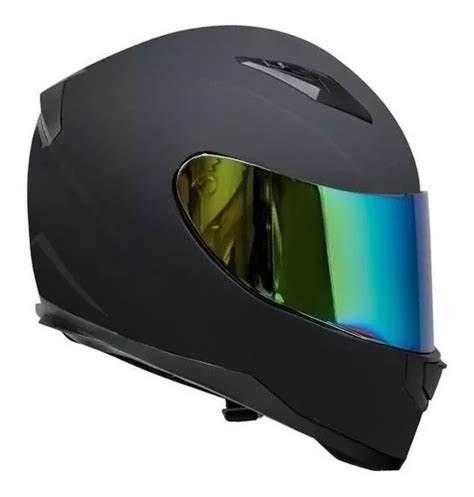 Casco Para Moto Kov Novak Negro Mate Mica Iridium Deportivo Color Negro