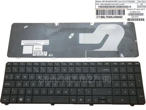 New UK Keyboard for HP G72 CQ72 Laptop Keyboards PN:MP 09J96GB 886 ...