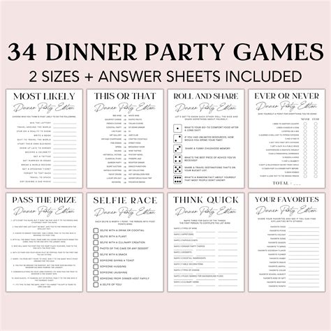Diy Dinner Party Games at Julia Alvarado blog