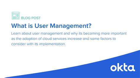 What Is User Management Okta