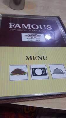 Famous Dum Biryani Kabab Corner Navi Mumbai Menu Prices