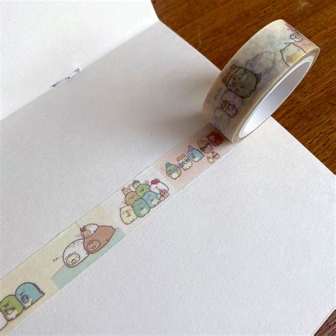 Fita Decorativa Washi Tape Sumikko Gurashi Chá Fancy Goods