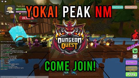 Yokai Peak Nightmare Raid Come Chill Hangout Dungeon Quest Roblox