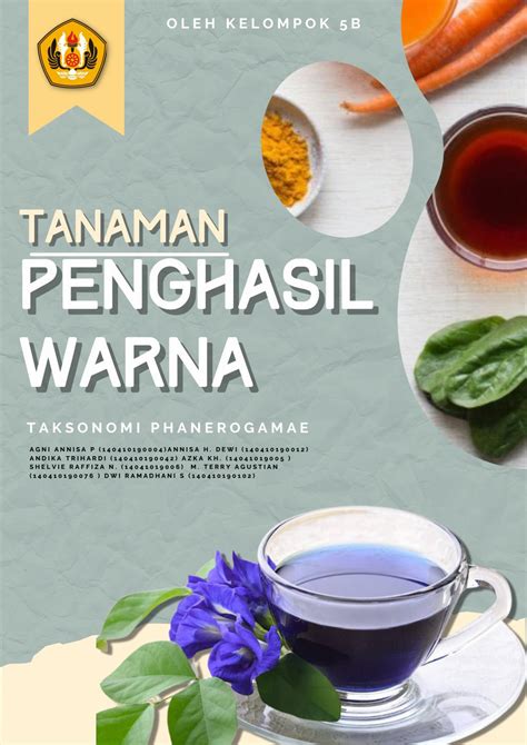 Tanaman Penghasil Warna Kelompok 5b Taksonomi Phanerogamae By Andika Trihardi Issuu