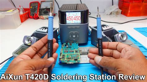 AiXun T420D Dual Channel Smart Soldering Station With T210 T245