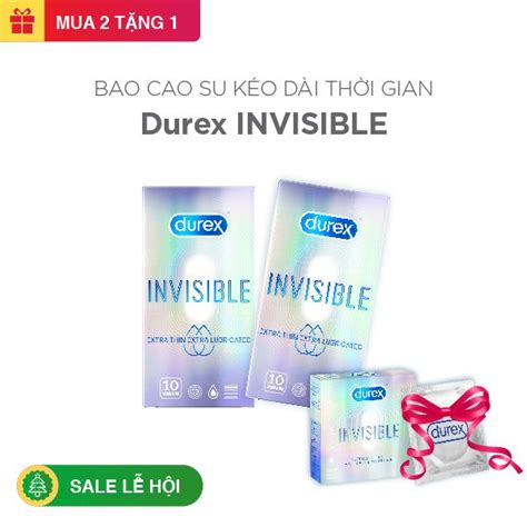 Combo H P Bao Cao Su Durex Invisible C I T Ng H P C I