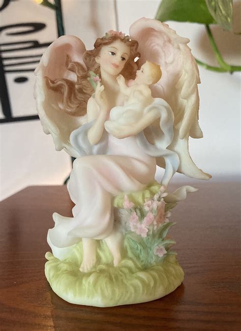 Antique Angel Figurine Seraphim Classics August Edition Angels Etsy