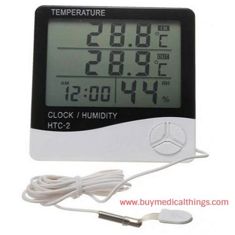 Hygrometer Digital Thermometer Temperature And Humidity Clock HTC 2