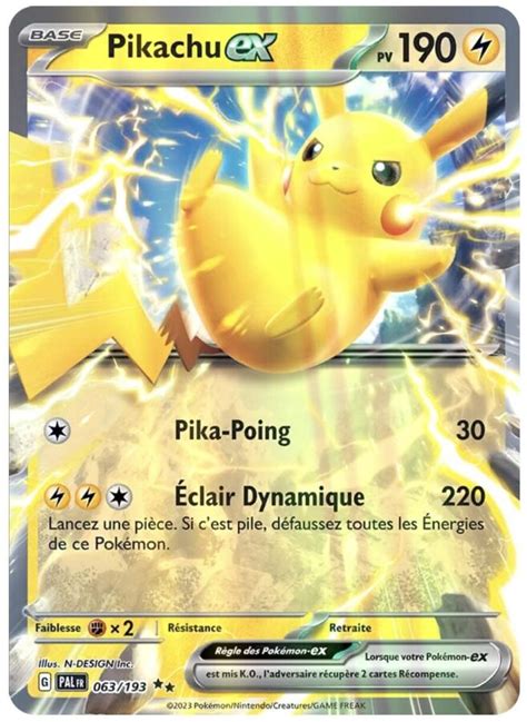 Pikachu ex 063 193 Évolutions à Paldea carte Pokemon