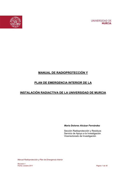 PDF MANUAL DE RADIOPROTECCIÓN Y PLAN DE Identificación de