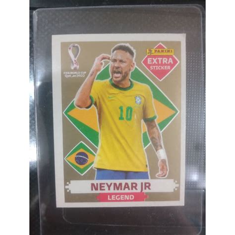 Figurinha Extra Neymar Ouro Shopee Brasil