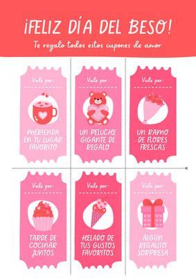 Documento A4 Cupones De Amor Vale Retro Rojo Templates By Canva In