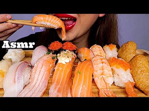 Asmr Sushi Eating Sounds Mukbang Youtube