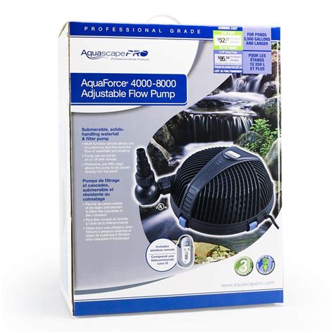 Aquascape AquaForce Pro 4000 8000 Adjustable Flow Solids Handling Pu