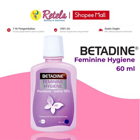 Jual Betadine Feminine Hygiene 60 Ml Pembersih Kewanitaan Shopee