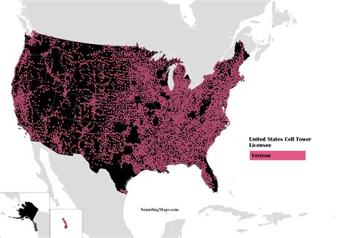 Big Mobile Cell Tower Map Of The US Sounding Maps