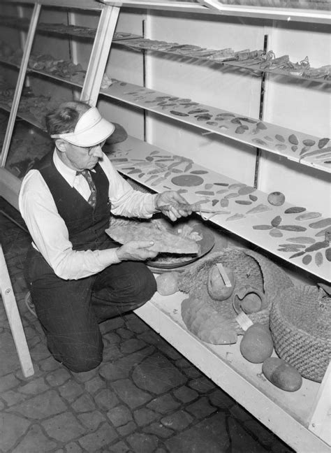 Leo Thorne With Artifacts Uintah County Library J Willard Marriott