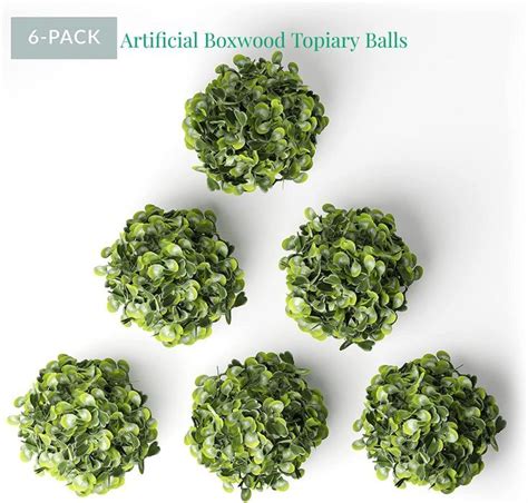 Barnyard Designs Set Of Artificial Boxwood Topiary Balls Faux