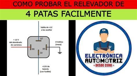 Guía completa Cómo conectar un relevador de 4 patas paso a paso