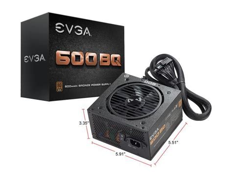 EVGA 600 BQ 80 Plus Bronze Semi Modular 600W Power Supply Newegg