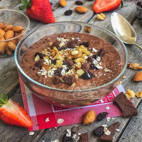 Avena Con Chocolate Y Frutas Jaqueline Henriquez Jaqueline Henriquez