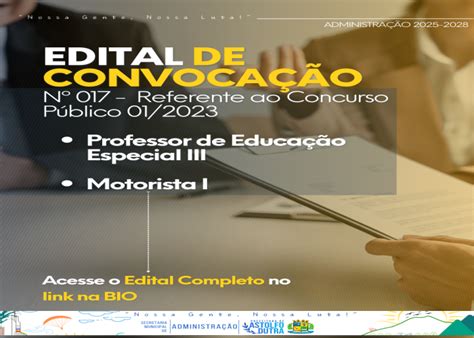 Edital Do Enem - Edital de Convocação Nº 017 - Referente ao Concurso Público 01/2023 ...