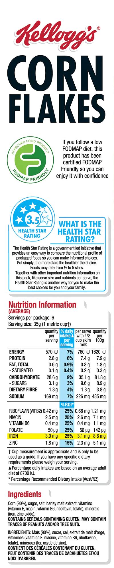 Corn Flakes Nutritional Information Per 100g Besto Blog