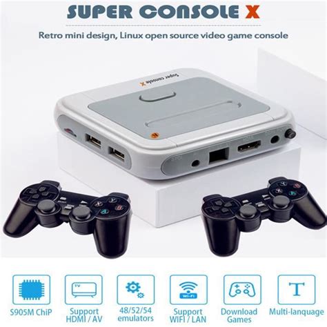 Mini Console de jeu 50000 plus jeux Avec carte SD 256G et 2 contrôleurs