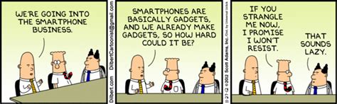 Smartphone Dilbert Comic Idiot Boss How Hard Can It Be Work Career