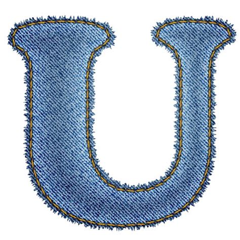 Denim Letter Jeans Alphabet Royalty Free Vector Image