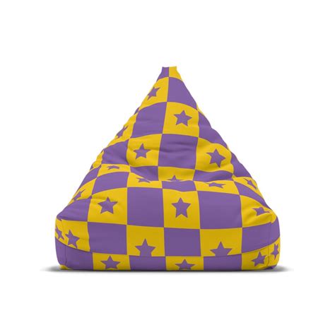 Purple Stars Checkered Bean Bag Chair Cover Chess Board - Etsy