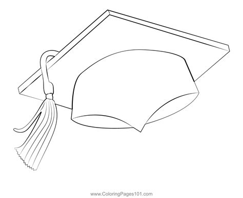 Graduation Cap Coloring Page Sketch Coloring Page Graduation Cap Porn