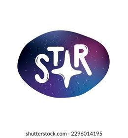 Star Logo Design Star Handwritten Text Stock Vector (Royalty Free ...